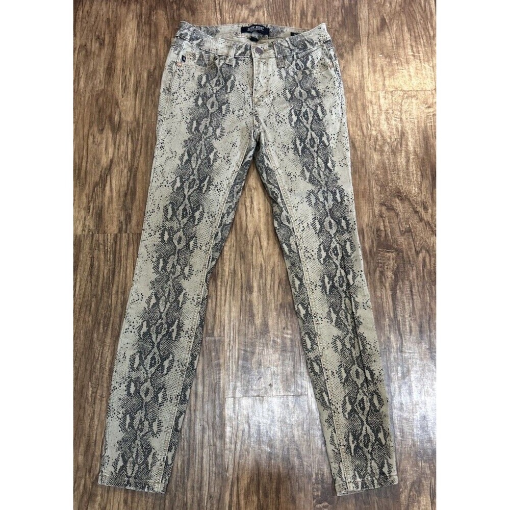 Judy Blue Jeans Womens 1/25 Brown Snakeskin Print Skinny Fit Stretch